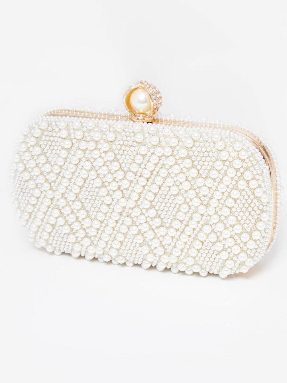 Pearl And Crystal Clutch by Ashley Stweart